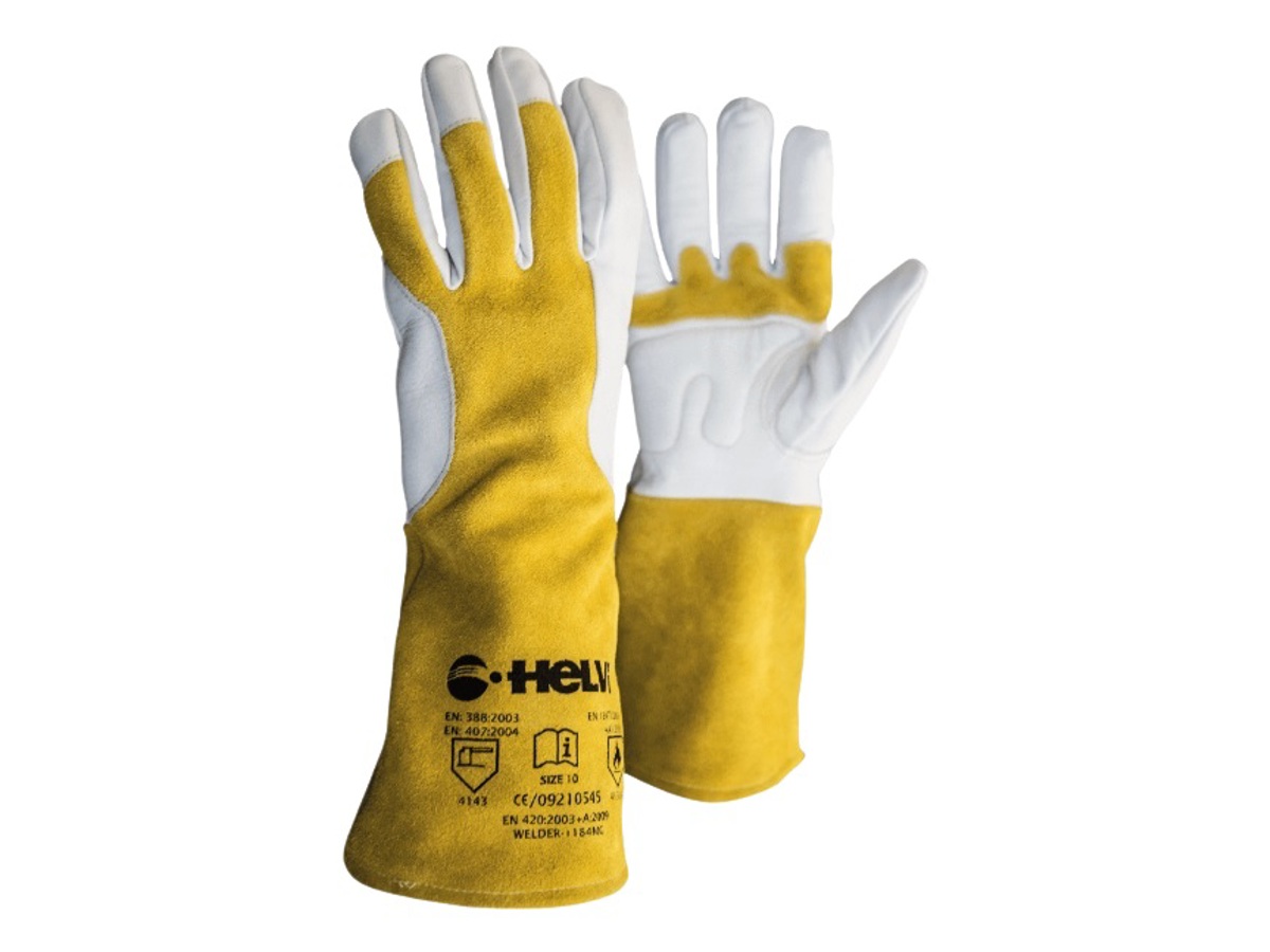 FULDA Guanti Da Saldatore ISO, Termoresistenti Con Filo Kevlar, Taglia 11, Elevata Protezione, Sterili